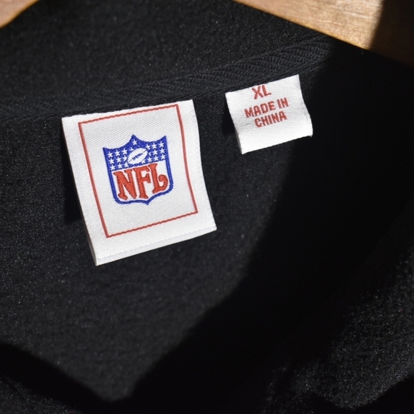 Carolina Panthers NFL Black‎ Long Sleeve Fleece Jacket Mens XL - Picture 2 of 4